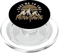 Vintage Take me to The Mountains Adventure T Shirt PopSockets PopGrip para MagSafe