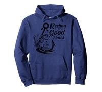 Vintage tambaleándose en los buenos tiempos divertido Bass Fishing Lover Sudadera con Capucha
