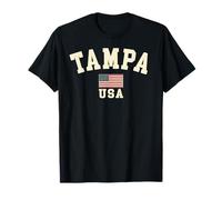 Vintage Tampa USA Bandera Americana Florida Cool Souvenir Retro Camiseta