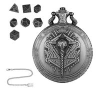 Vintage Taschenuhr Würfel Aus Legierung - Einzigartiger Metall-Würfel Mit Kette Für Brettspiele & | Robustos Würfelspiel-Zubehör & Sammlerstück, Ideal Geschenk Für Gamer & Rollenspieler