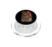 Vintage Tattoo Tiger Estilo Japonés Arte Monte Fuji Gráfico PopSockets PopGrip para MagSafe