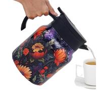 Vintage Tea Kettle | 1000ml Efficient Floral Tea Kettle Stainless Steel Kettles, Infuser Kettles, Multipurpose Food Service Equipment & Supplies For Chinese New Year, Valentine's Day