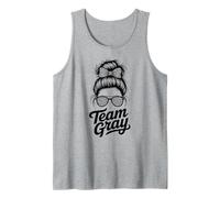 Vintage Team Grey Field Day Summer Camp Competición Apellido Camiseta sin Mangas