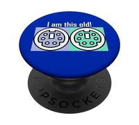 Vintage Tech Nostalgia 'I Am This Old' PS/2 Teclado y ratón PopSockets PopGrip Adhesivo