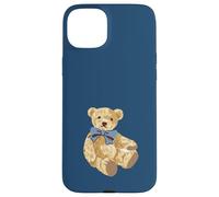Vintage Teddy Bear Blue Bow Coquette Aesthetic Valentines Carcasa para iPhone 15 Plus