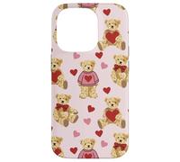 Vintage Teddy Bear Coquette Aesthetic Pink Valentines Girl Carcasa para iPhone 14 Pro