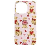 Vintage Teddy Bear Coquette Aesthetic Pink Valentines Girl Carcasa para iPhone 15 Pro MAX
