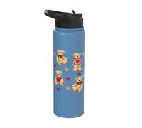Vintage Teddy Bear Coquette Aesthetic Pink Valentines Girl Stainless Steel Insulated Water Bottle