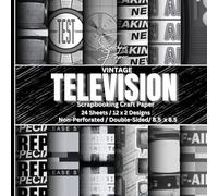 VINTAGE TELEVISION SCRAPBOOKING CRAFT PAPER: Multi-purpose Decorative Craft Paper/50 Pages/24 non-perforated sheets/12 x 2 Designs/Scrapbooking/Mixed Media Art
