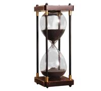 Vintage , temporizador de de escritorio, 3,78 x 3,78 x 9,84 pulgadas, elegante marco de madera, temporizador de precisión, creativo, pieza de tiempo de decorativo para