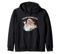 Vintage Tennessee Merry Christmas Santa with Sunglasses Sudadera con Capucha