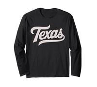 Vintage Texas Script Retro Swoosh Manga Larga