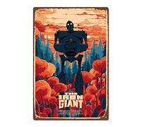 Vintage The Iron Giant Movie Tin Sign Metal Sign Metal Decor Wall Sign Wall Poster Wall Decor Door Plaque Tin Sign 7.8X11.8 Inch