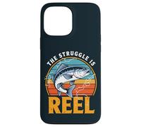 Vintage The Struggle Is Reel Lubin Fishing, divertido pescador Carcasa para iPhone 13 Pro Max