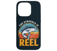 Vintage The Struggle Is Reel Lubin Fishing, divertido pescador Carcasa para iPhone 14 Pro