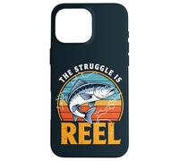 Vintage The Struggle Is Reel Lubin Fishing, divertido pescador Carcasa para iPhone 16 Pro Max