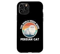 Vintage The World Needs More Persa Cat Retro Cats Lover Carcasa para iPhone 11 Pro