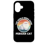 Vintage The World Needs More Persa Cat Retro Cats Lover Carcasa para iPhone 16