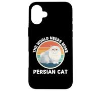 Vintage The World Needs More Persa Cat Retro Cats Lover Carcasa para iPhone 16 Plus