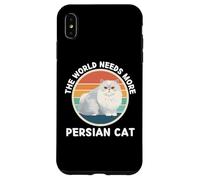 Vintage The World Needs More Persa Cat Retro Cats Lover Carcasa para iPhone XS MAX