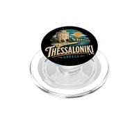Vintage Thessaloniki Grecia Travel Souvenir Landmark Gift PopSockets PopGrip para MagSafe