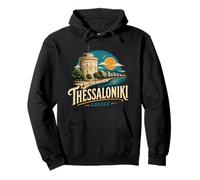 Vintage Thessaloniki Grecia Travel Souvenir Landmark Gift Sudadera con Capucha