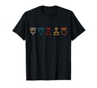 Vintage Tierra Agua Fuego Aire Espíritu Cuatro Elementos De Camiseta