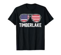 Vintage Timberlake USA Flag Sunglass I Love Timberlake Camiseta