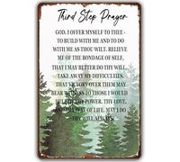 Vintage Tin Sign Serenity Courage Wisdom Daily Affirmation Decor For Calm Peaceful Room Space 8 X 12 inch