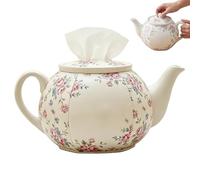 Vintage Tissue Holder, Floral Napkin Holder, Decorative Tea Container, Home Bathroom Kitchen Organizer, Office Bedside Tabletop Accessory, Household Gear for Living Room, Desk, Shelf, 25 * 15 * 15cm
