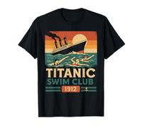Vintage Titanic Swim Club 1912 Diseño náutico Camiseta
