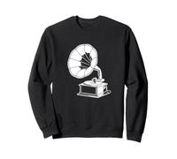 Vintage Tocadiscos clásico Tocadiscos gramófono de Vinilo Sudadera