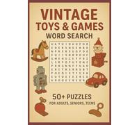 VINTAGE TOYS & GAMES Word Search Puzzle Book: Word Searches with Easy to Read Print about Vintage Toys, Games, Childhood Memories and More | 6x9 ... for Vacations, Holidays and Leisure times
