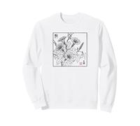 Vintage Tradicional japonés Morning-Glory Floral Botanical Sudadera