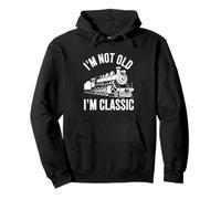 Vintage Train I'm Not Old I'm Classic Steam Locomotora Sudadera con Capucha