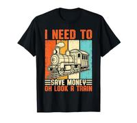 Vintage Train Model Locomotive Railway Steam Engine Camiseta