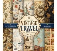Vintage Travel Scrapbook Paper: Vintage Map & Travel Collage Designs - Antique Ephemera, Postcards, Tickets & Aesthetic Backgrounds for Junk Journals, Card Making & Creative Crafts