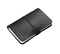 Vintage Traveler's Notebook, Outdoor Edition, Handmade Leather, 14.8x10cm, Journal/Diary/Planner With Elastic Band Para escribir y tomar notas(Black)