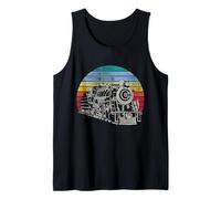 Vintage Tren de Vapor Retro Tren Amantes Regalo Camiseta sin Mangas