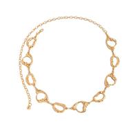 Vintage Trendy Irregular Hlowout GD Cor Cadena de Cintura para Mujer Verano Playa Vacaciones Jeans Encanto de Vestido Joyería