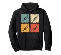 Vintage Trompeta Jugador Retro Marching Band Trompetista Gráfico Sudadera con Capucha
