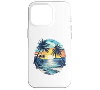 Vintage Tropical Beach Palmeras Retro Style 70s 80s Carcasa para iPhone 16 Pro
