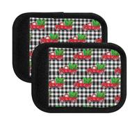 Vintage Trucks - Funda para asa de equipaje, color verde, rojo y negro, agarre de tela de buceo suave para maleta, cojín absorbente de humedad para, Camiones vintage verde, rojo y negro, one sizex2