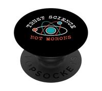 Vintage Trust Science Not Morons - Regalos Divertidos para Amantes de la Ciencia PopSockets PopGrip Adhesivo
