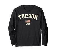 Vintage Tucson USA Bandera Americana Arizona Cool Souvenir Retro Manga Larga