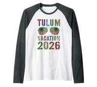 Vintage Tulum Vacation 2026 Viajes Vacaciones Coincidencia Camiseta Manga Raglan