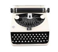Vintage Typewriter Model Handmade Retro Typewriter Props Stress Relief Typewriter Ornament Desktop Decor for Studios Offices Premium Iron Material 31x31x12cm
