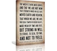 Vintage Ulysses Poem Canvas Art Alfred Lord Tennyson Quote Vertical Poetry Print for Hallway Living Room Decor(Unframed,08x12inch(20x30cm))