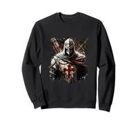 Vintage Un Guerrero de Cristo - Caballeros Templarios Hombres Sudadera