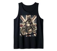 Vintage Union Jack Motorcycle Biker British Cafe Racer Rider Camiseta sin Mangas